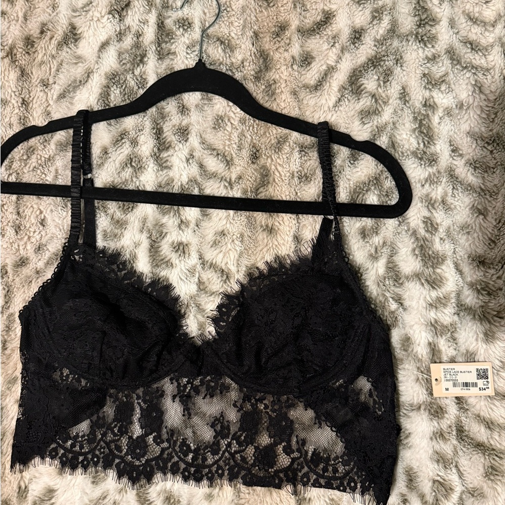 Garage Black Lace Underwire Bralette
